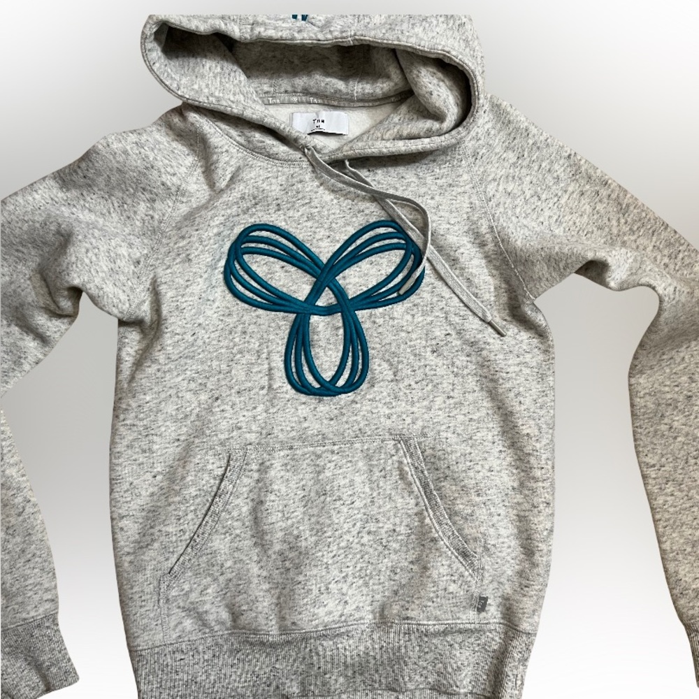 TNA Heather Gray Hoodie with Blue Details